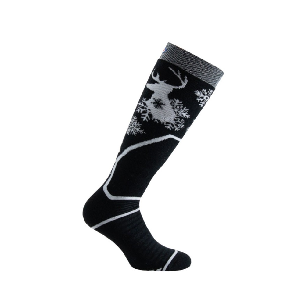 THYO chaussettes GLAM CERF - NOIR/ARGENT