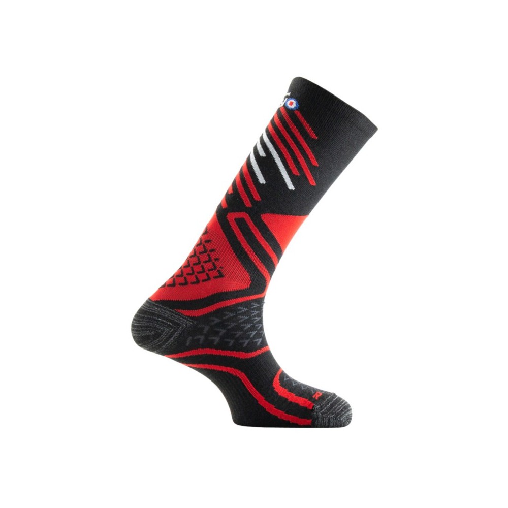 THYO chaussettes de ski NORDIC MERINO - NOIR/ROUGE