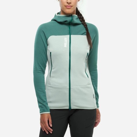 MILLET polaire FUSION GRID W - SEAWEED/BOTTLE