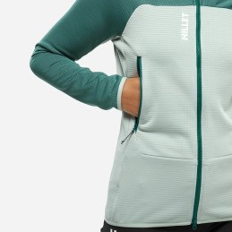 MILLET polaire FUSION GRID W - SEAWEED/BOTTLE