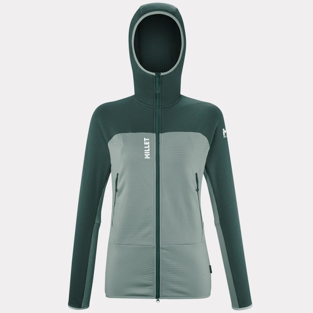 MILLET polaire FUSION GRID W - SEAWEED/BOTTLE
