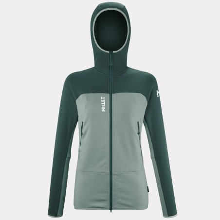 MILLET polaire FUSION GRID W - SEAWEED/BOTTLE