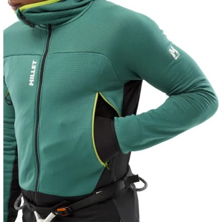 MILLET polaire FUSION GRID H - BOTTLE/BLACK