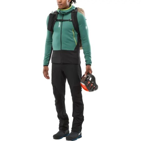 MILLET polaire FUSION GRID H - BOTTLE/BLACK