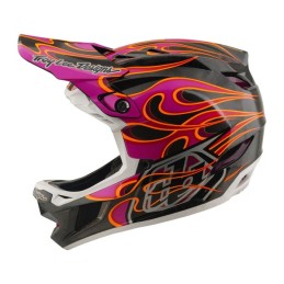 TLD D4 CARBON HELMET - TORCHED CARBON / MAGENTA - 2026