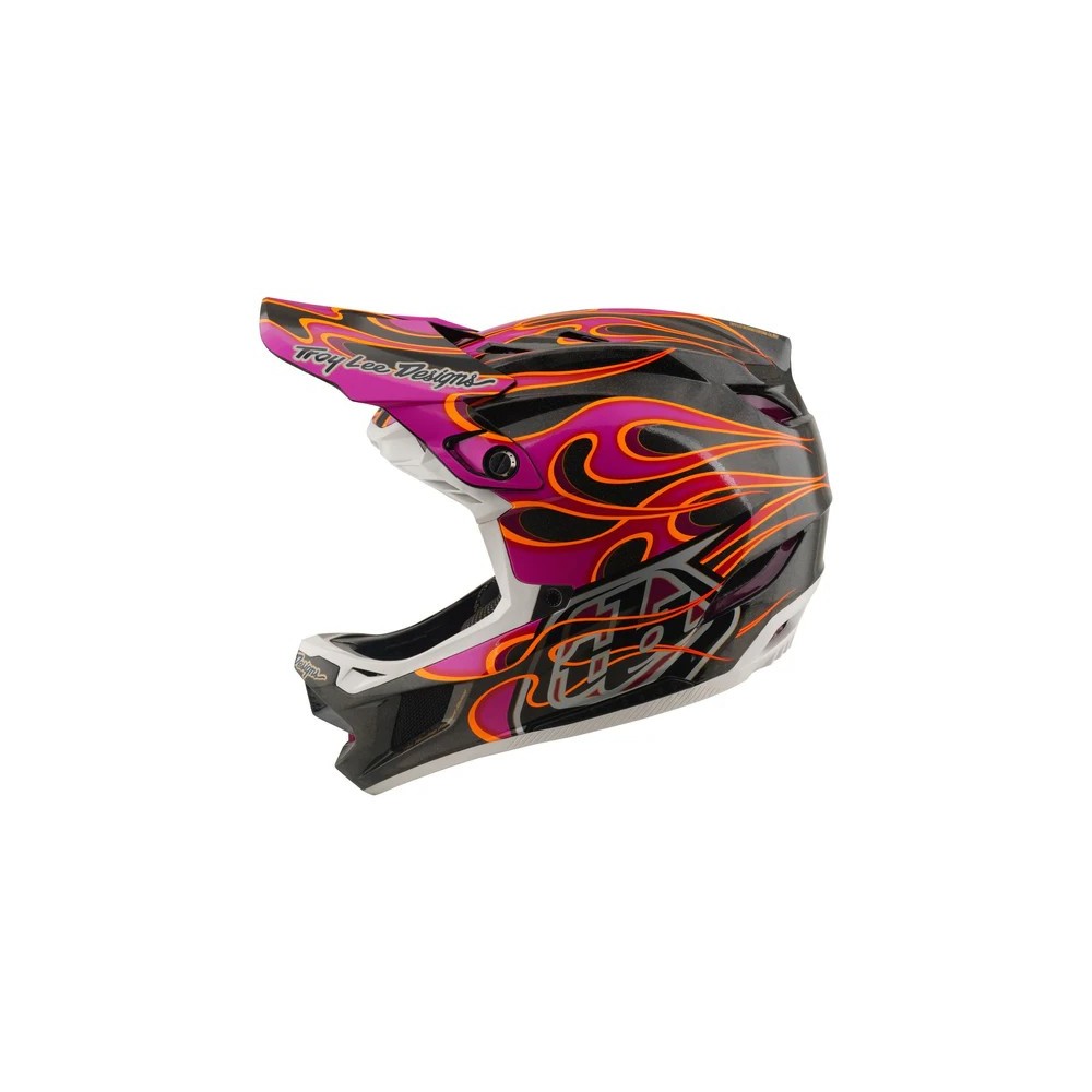 TLD D4 CARBON HELMET - TORCHED CARBON / MAGENTA - 2026
