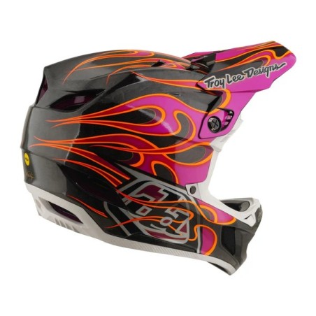 TLD D4 CARBON HELMET - TORCHED CARBON / MAGENTA - 2026