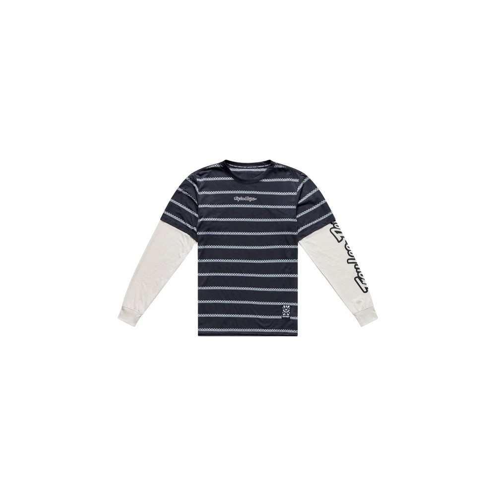 TLD SKYLINE FAKIE RIDE LONG SLEEVE TEE - STRIPE CARBON - 2026