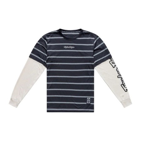 TLD SKYLINE FAKIE RIDE LONG SLEEVE TEE - STRIPE CARBON - 2026