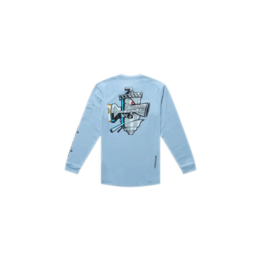 TLD YOUTH RUCKUS RIDE LONG SLEEVE TEE - CARBS DAWN BLUE - 2026