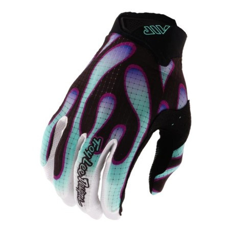 TLD AIR GLOVE - OVERSPRAY BLACK / REAL TEAL - 2026